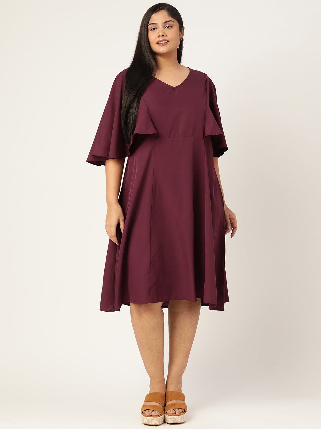 Plus Size A-Line Midi Dress