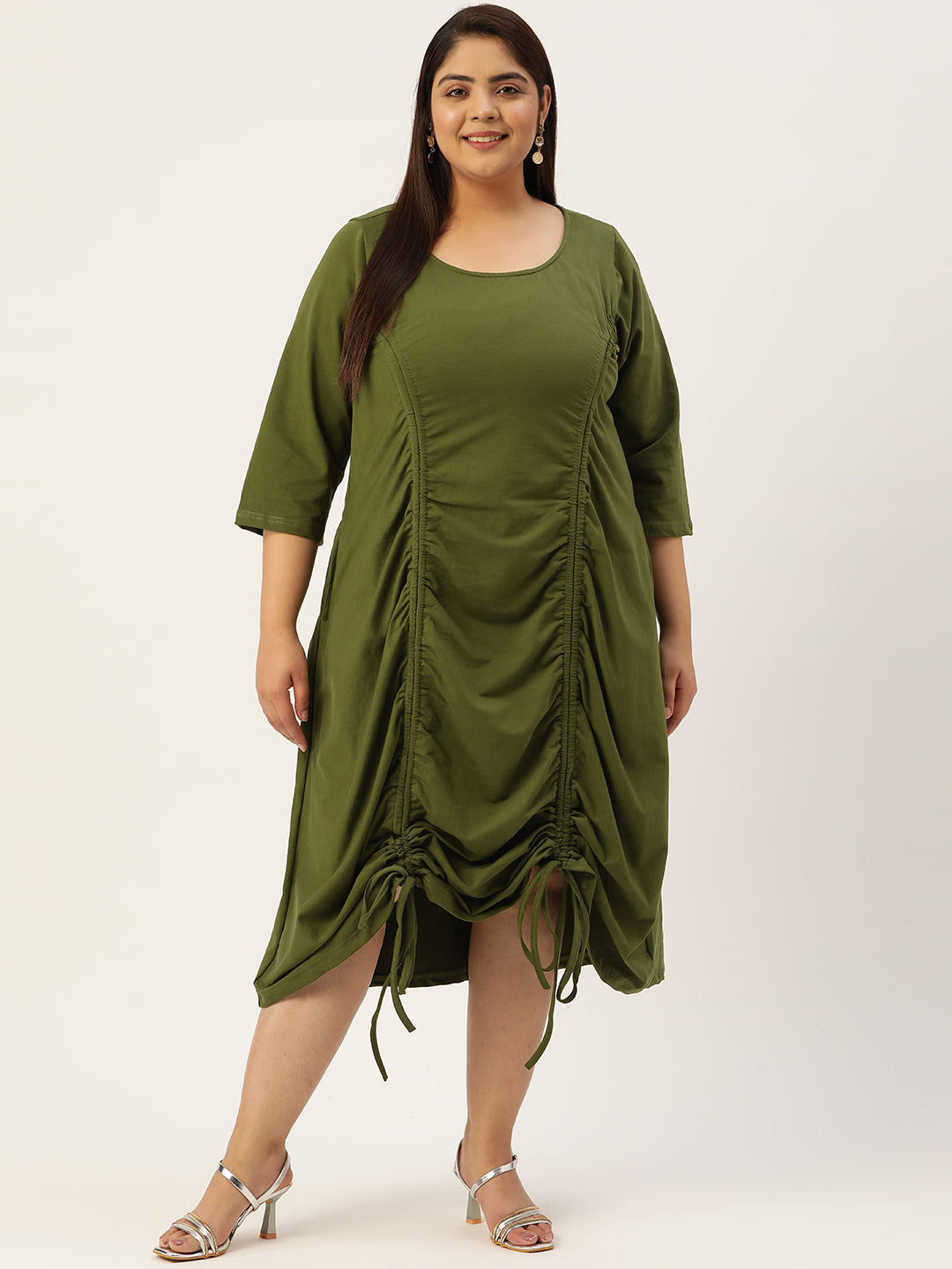 Plus Size A-Line Knitted Dress