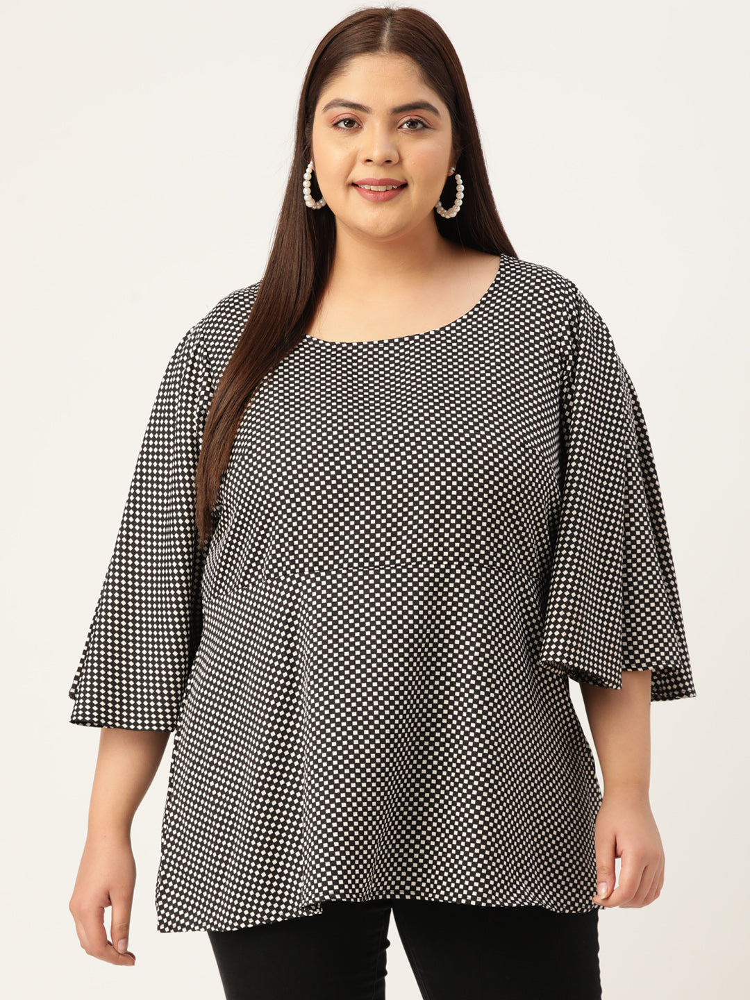Plus Size Pleated Top