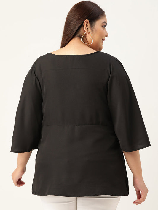 Plus Size Pleated Top