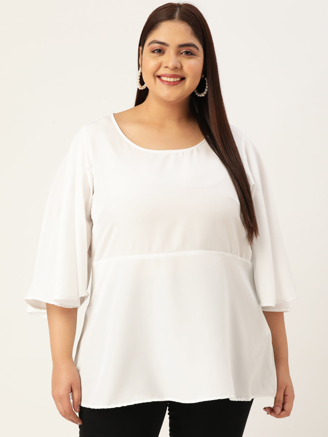 Plus Size Pleated Top