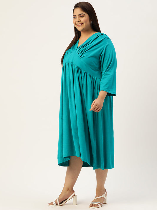 Plus Size A-Line Midi Dress