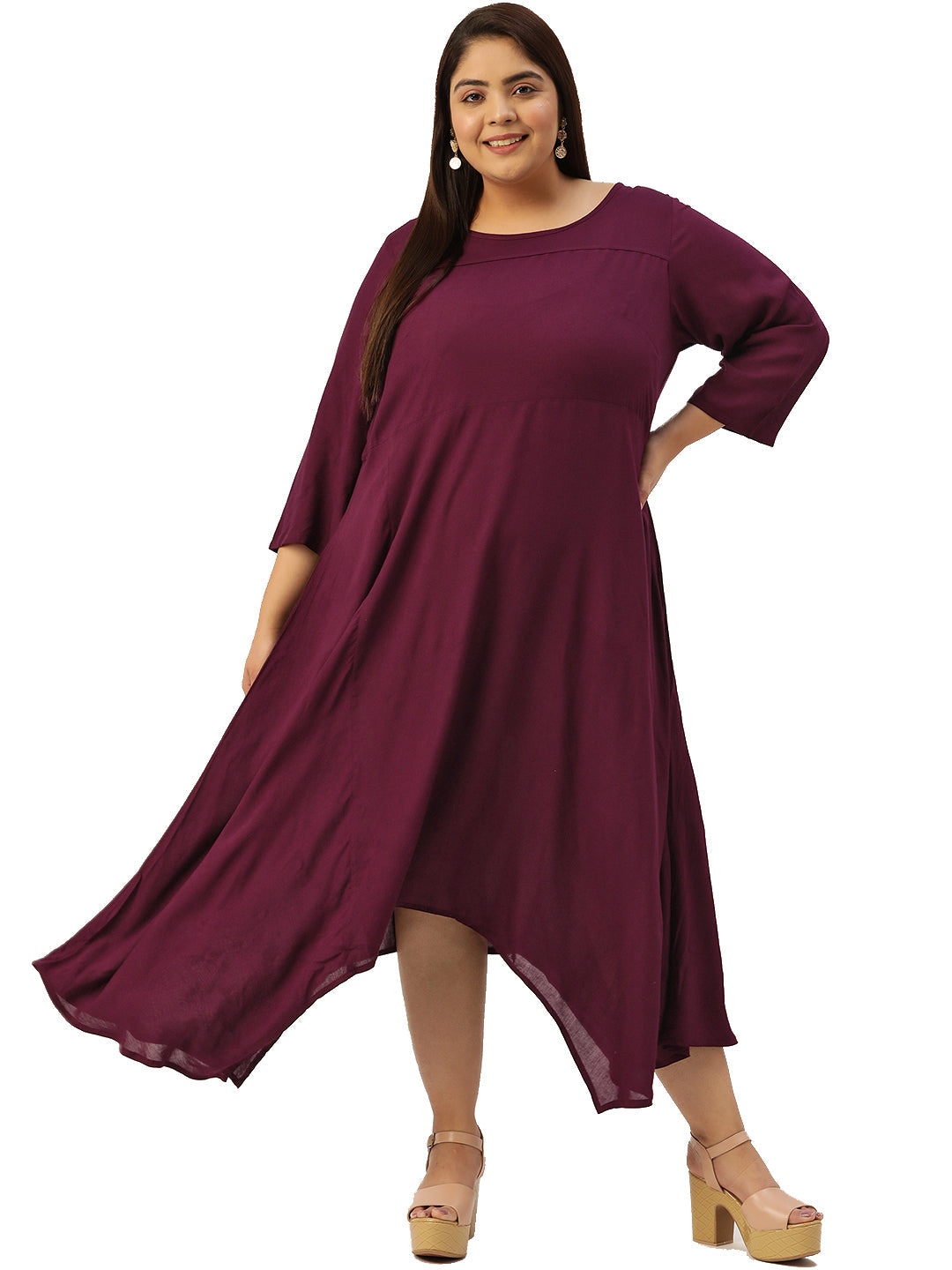Modern Trendy Plus Size Women’s Dress