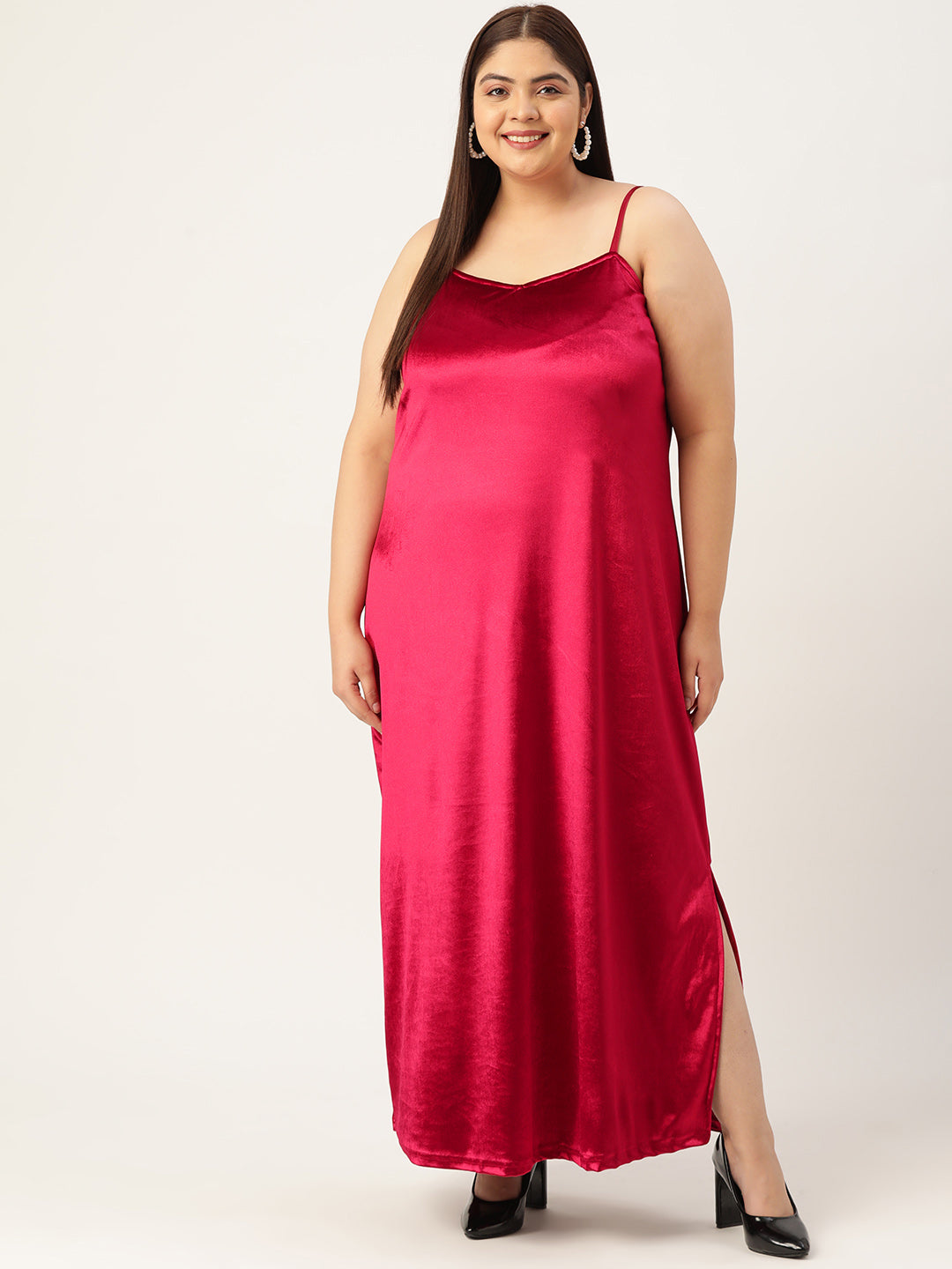 Plus Size Velvet Party Wear Dress