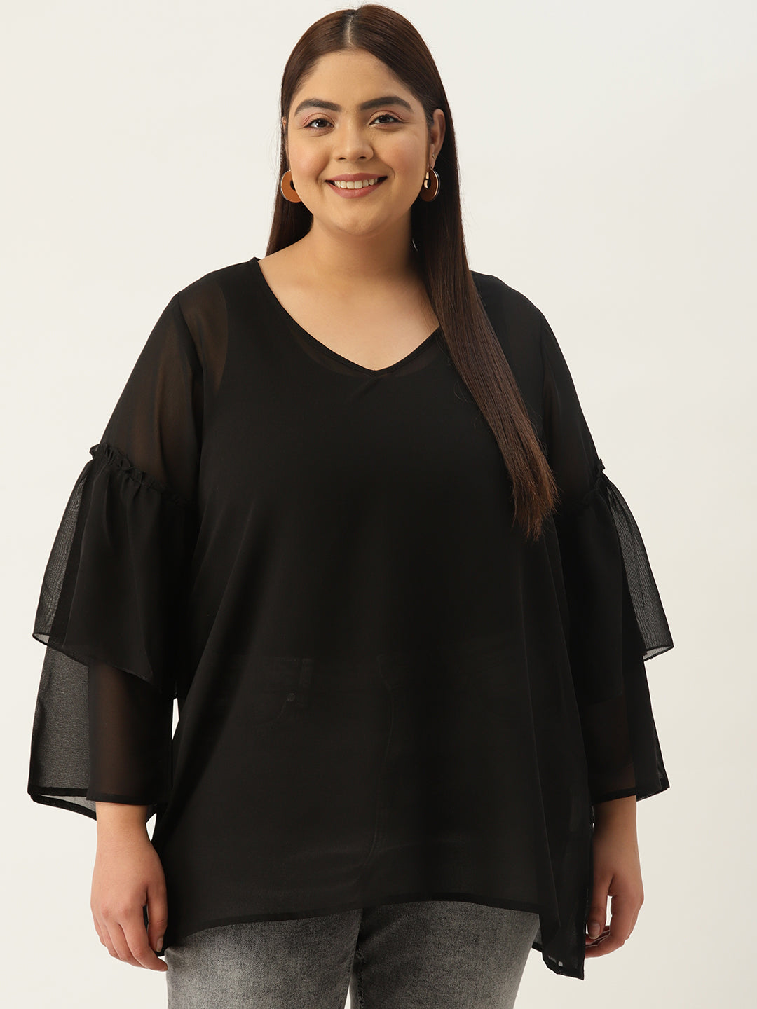 Elegant Plus Size Women Casual Top