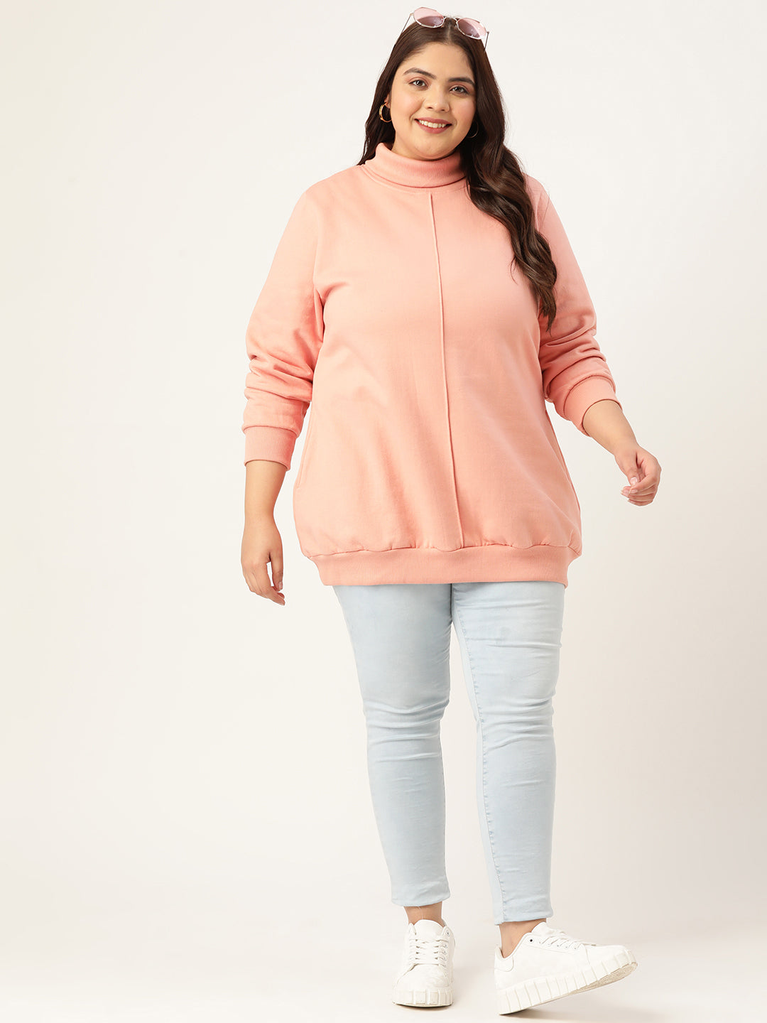 High Neck Fleece Sweatshirt