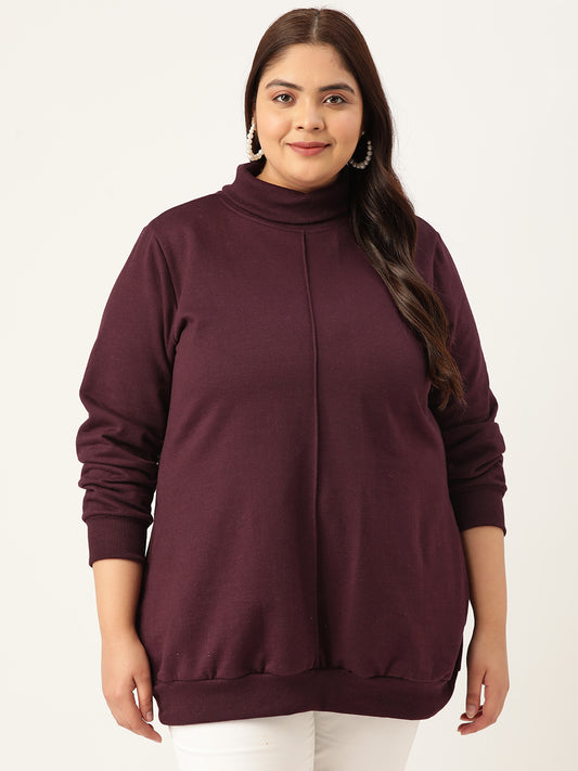 High Neck Fleece Sweatshirt