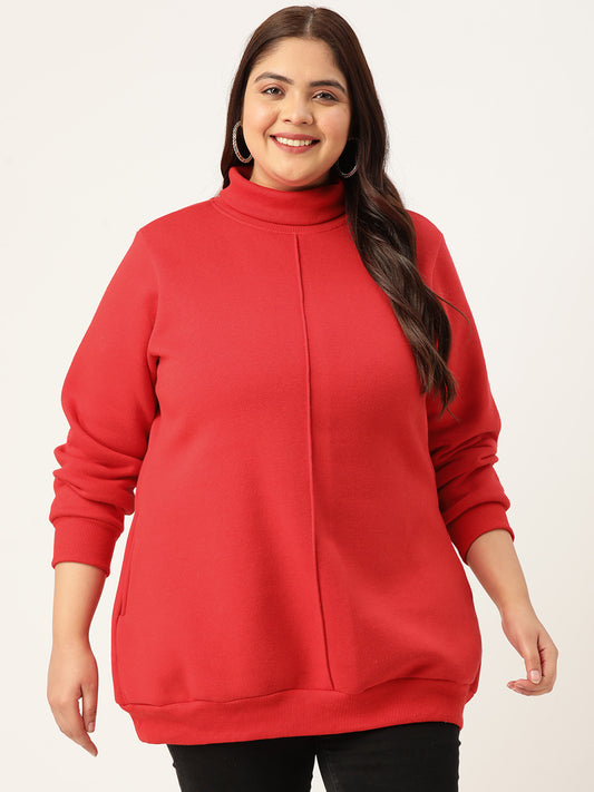 High Neck Fleece Sweatshirt