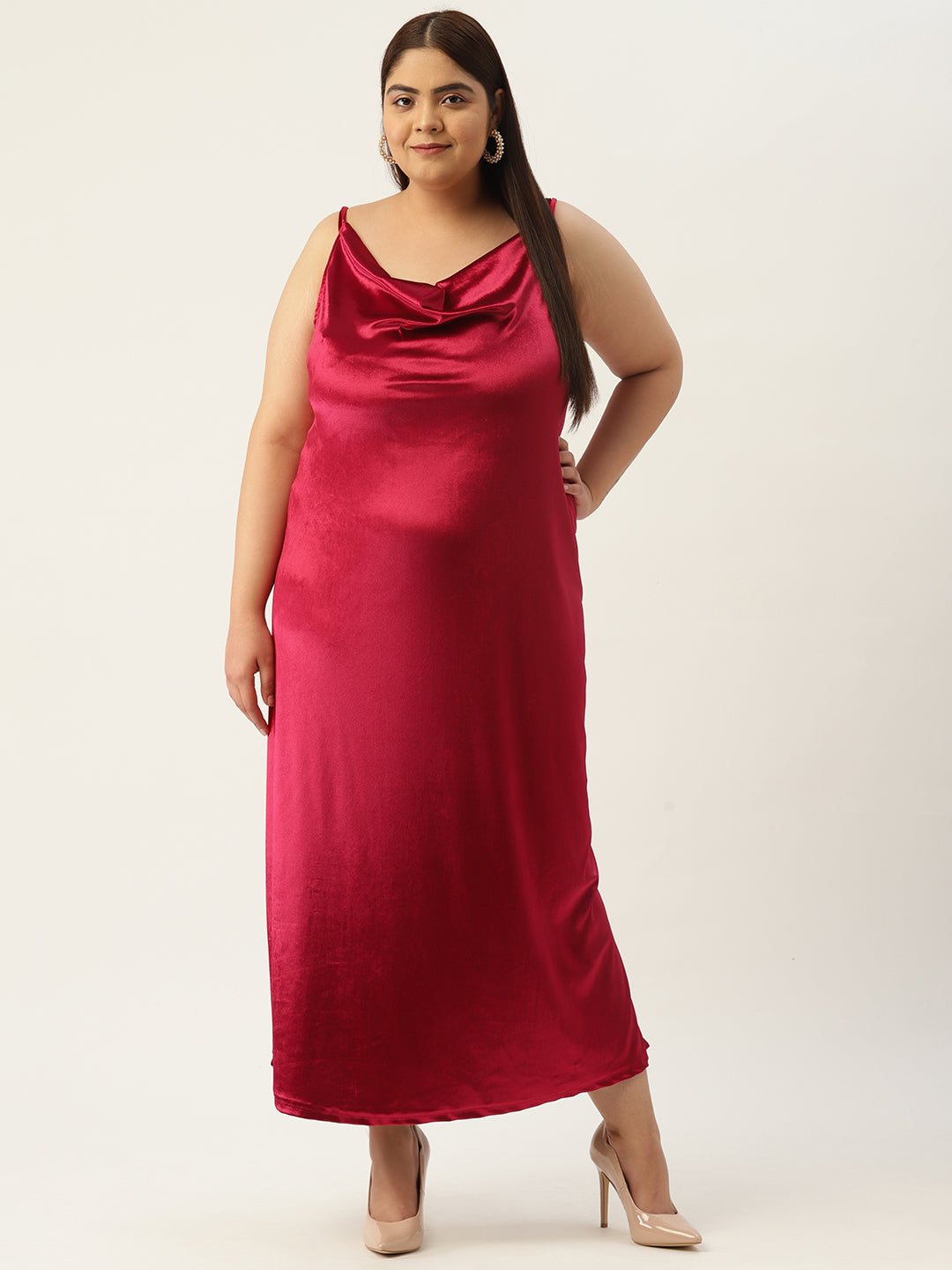 Plus Size Velvet Party Wear Dress