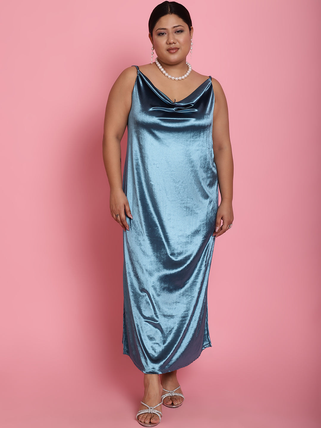 Plus Size Velvet Party Wear Dress