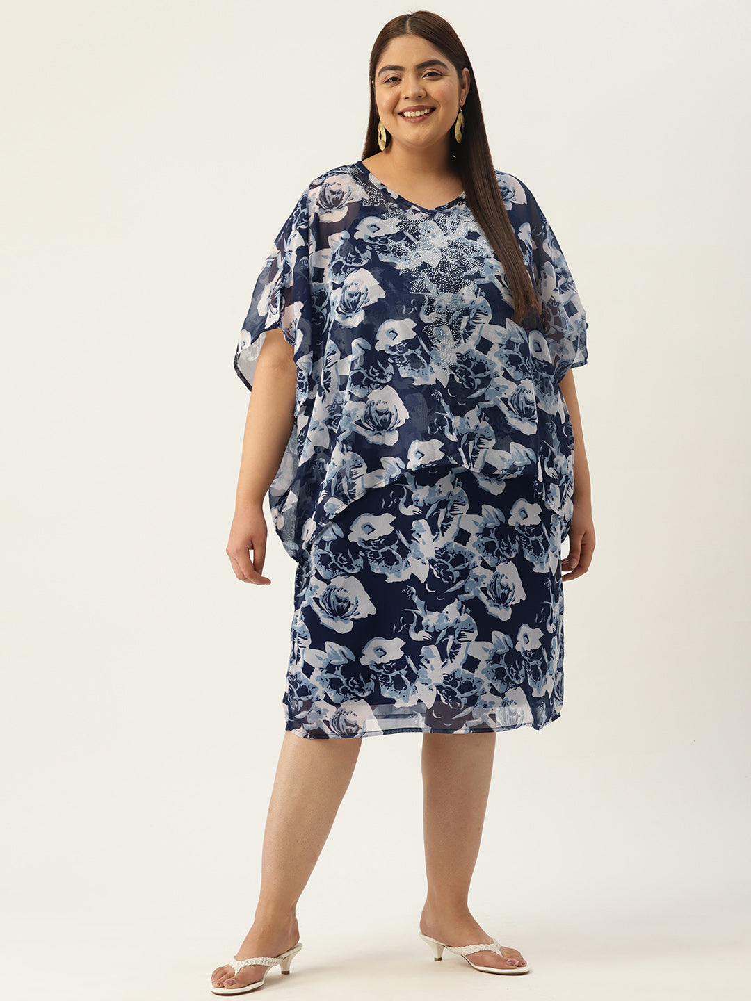 Plus Size Embellished Party Wear Dress