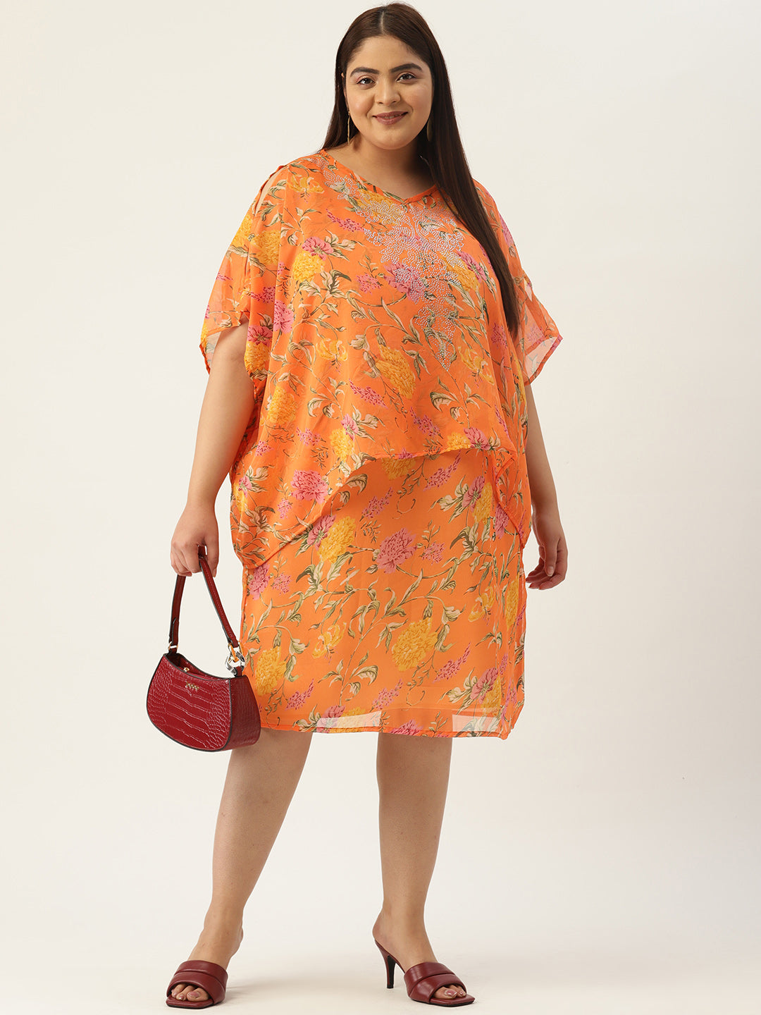 Plus Size Embellished Party Wear Dress