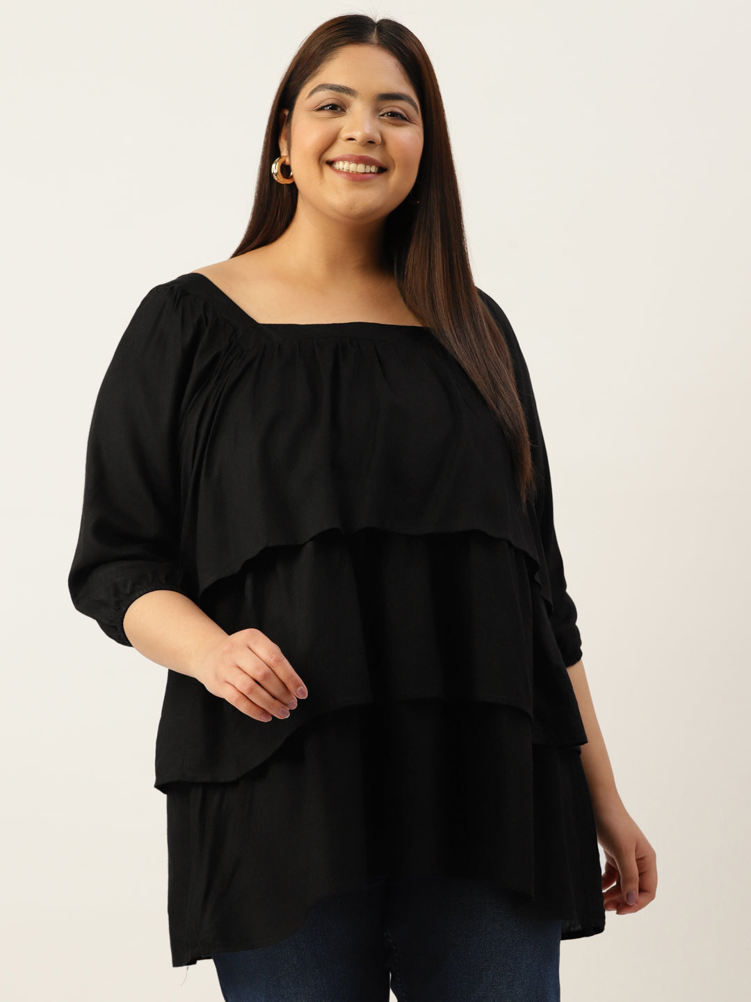 Plus Size Longline Top
