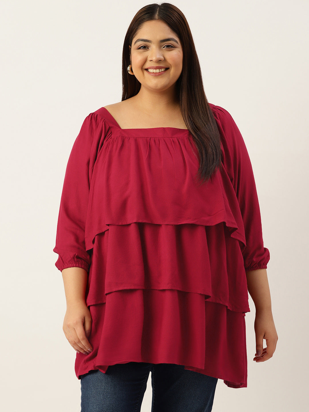 Plus Size Longline Top