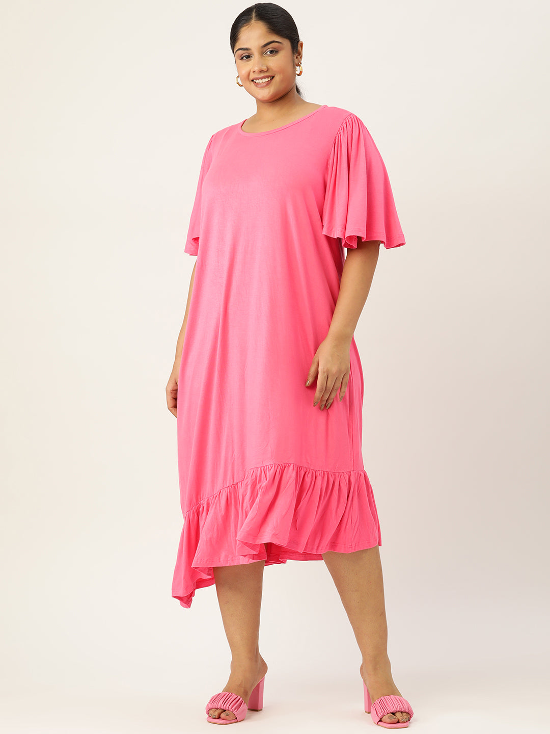 Plus Size Knitted A-Line Dress