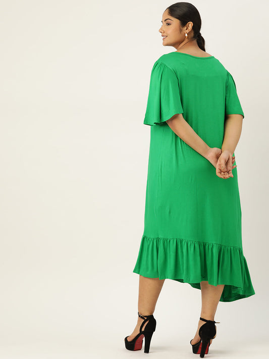 Plus Size Knitted A-Line Dress