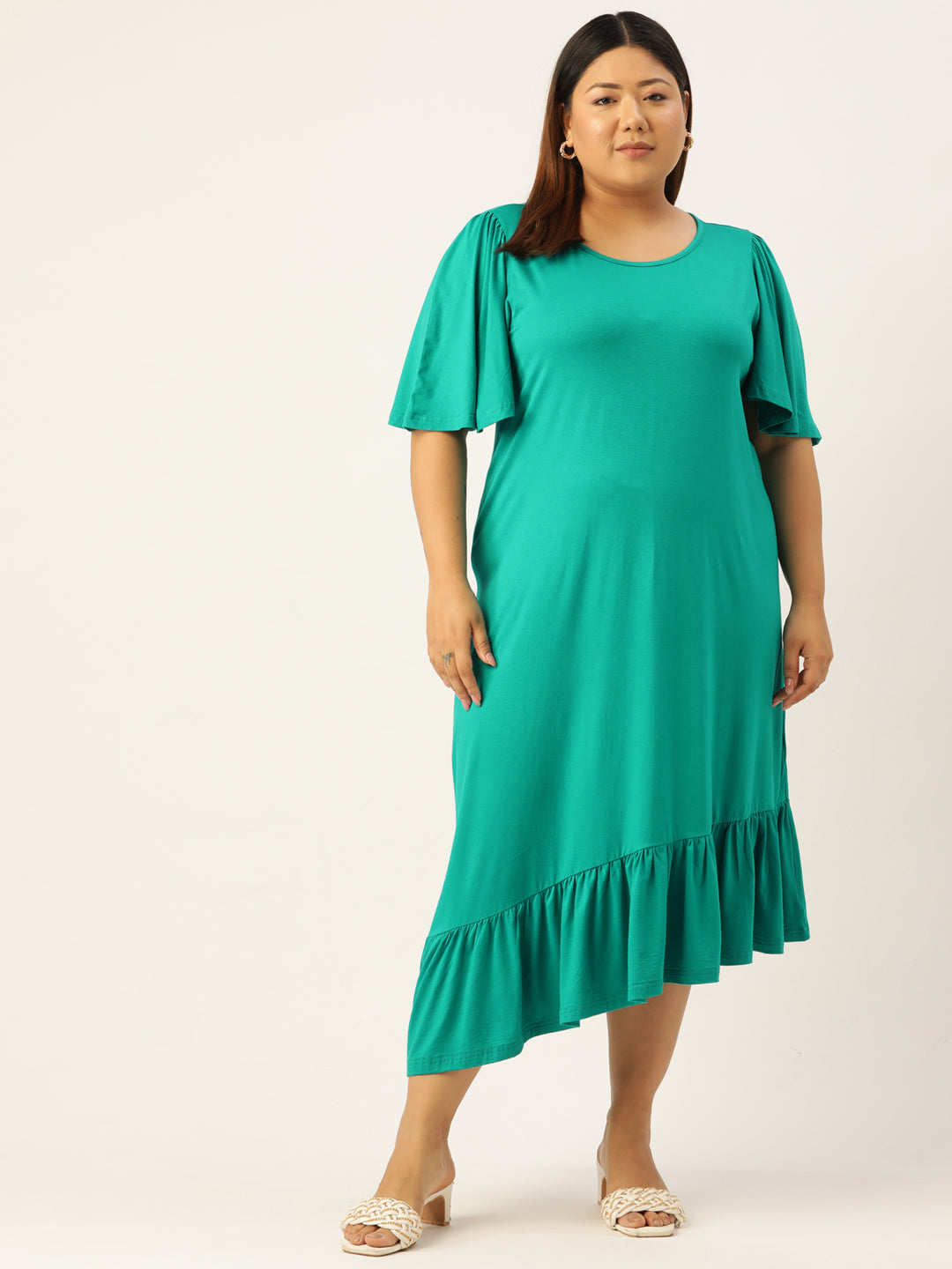 Plus Size Knitted A-Line Dress