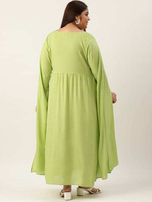Plus Size A-Line Midi Dress