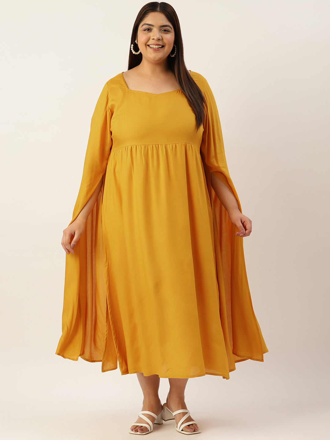 Plus Size A-Line Midi Dress