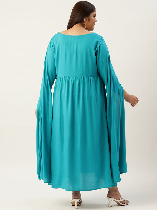 Plus Size A-Line Midi Dress