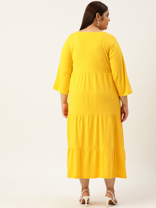 Plus Size Knitted A-Line Dress