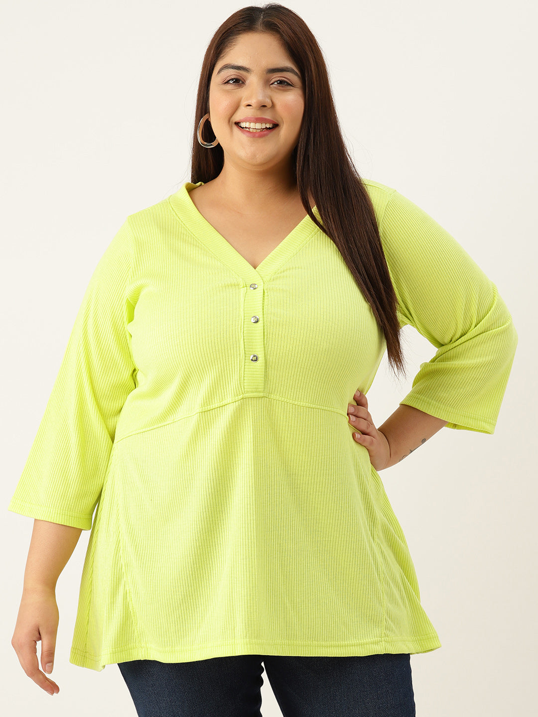 Plus Size Cotton Rib Top