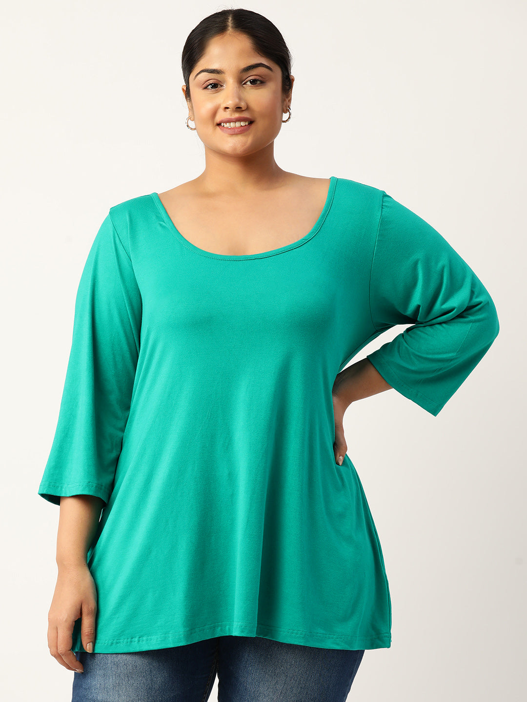Plus Size A-Line Knitted Top