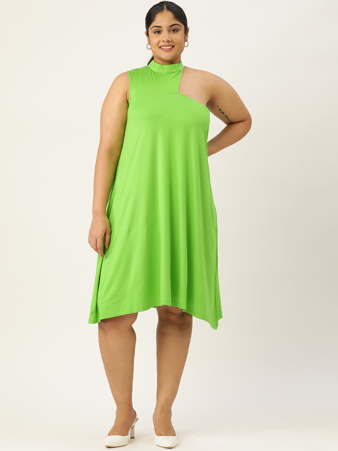 Plus Size A-Line Knitted Dress
