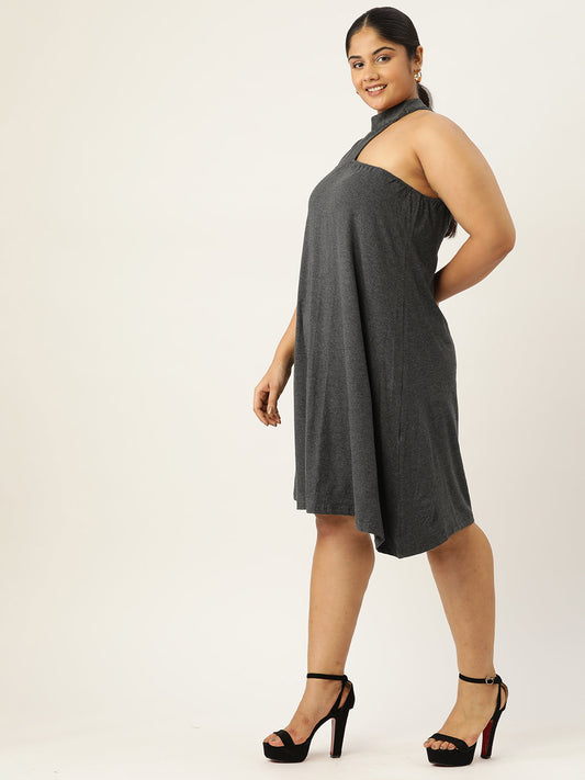 Plus Size A-Line Knitted Dress