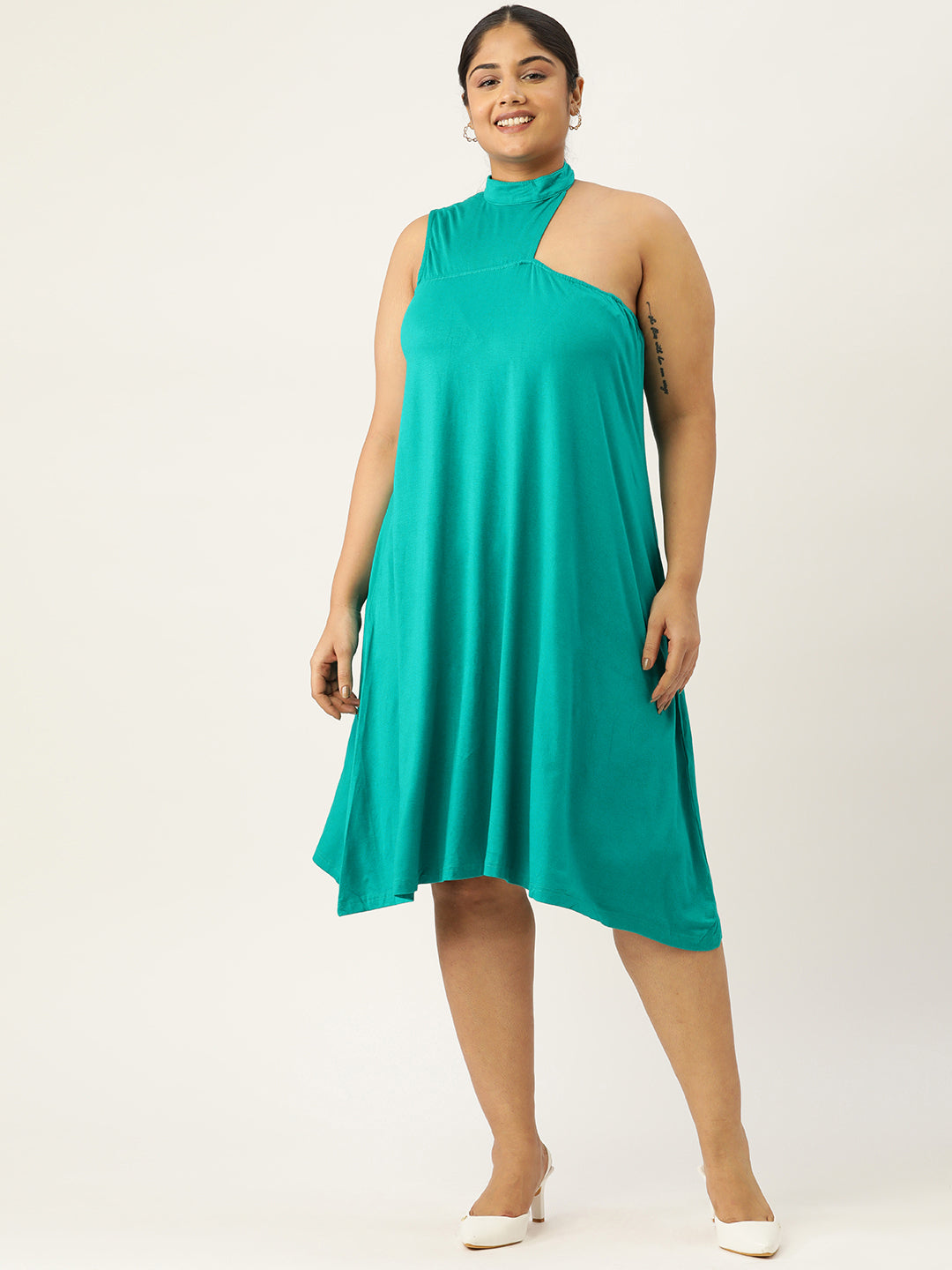 Plus Size A-Line Knitted Dress