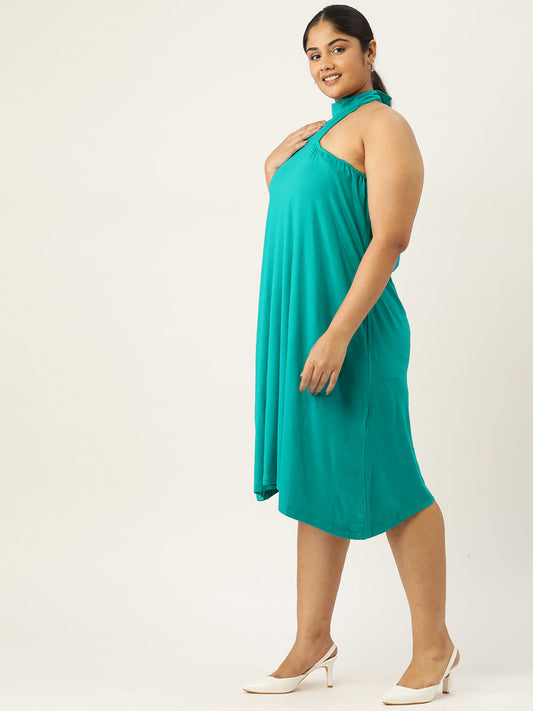 Plus Size A-Line Knitted Dress