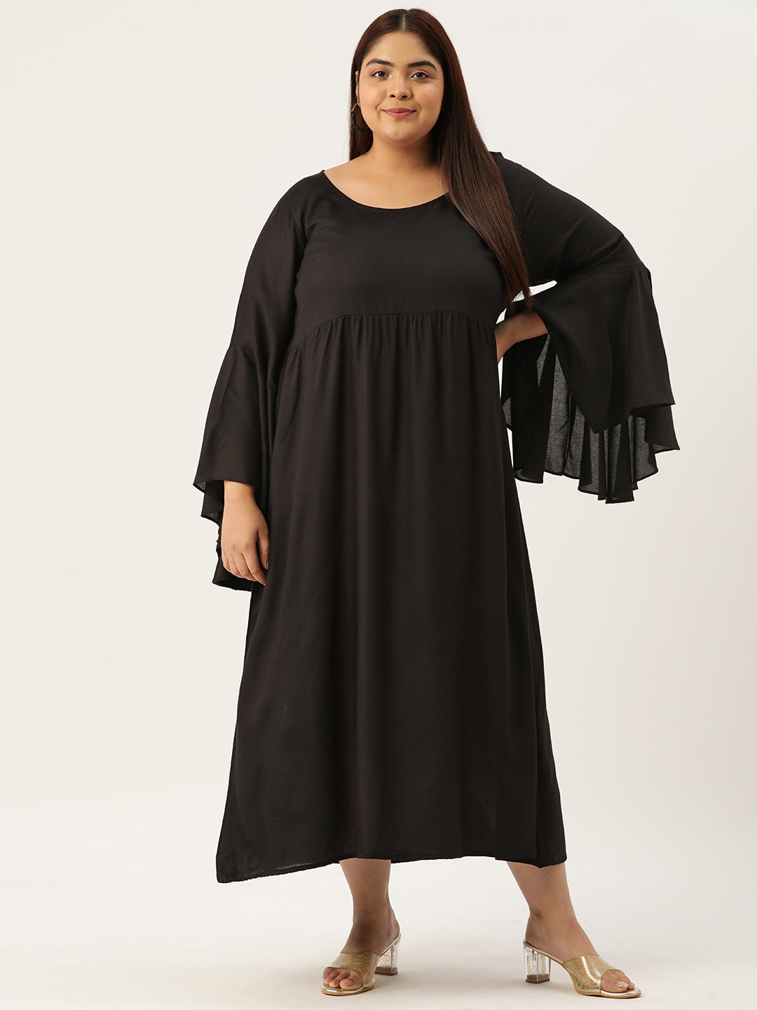 Plus Size A-Line Maxi Dress