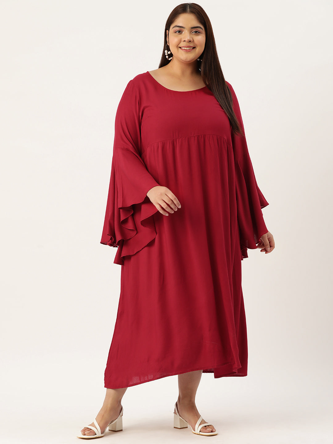 Plus Size A-Line Maxi Dress