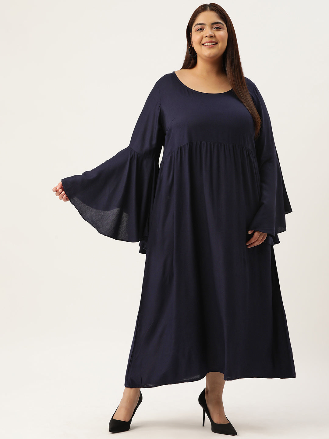 Plus Size A-Line Maxi Dress