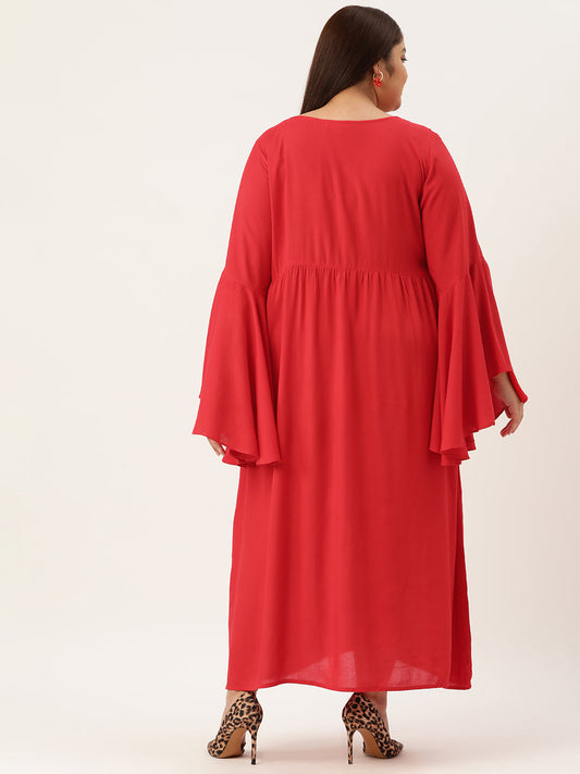 Plus Size A-Line Maxi Dress