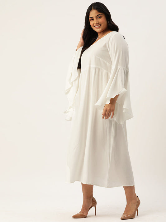 Plus Size A-Line Maxi Dress