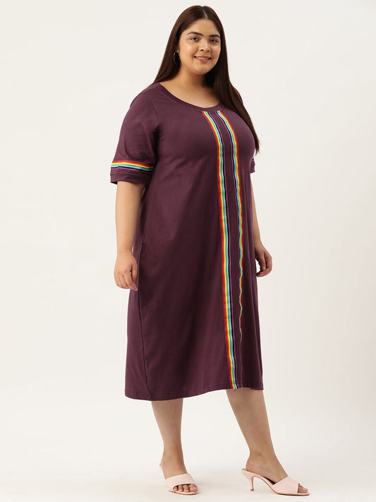 Plus Size A-Line Knitted Dress