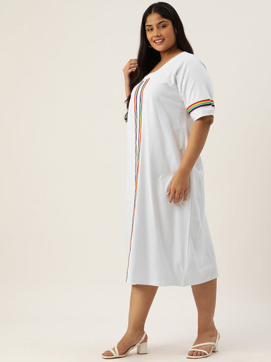 Plus Size A-Line Knitted Dress