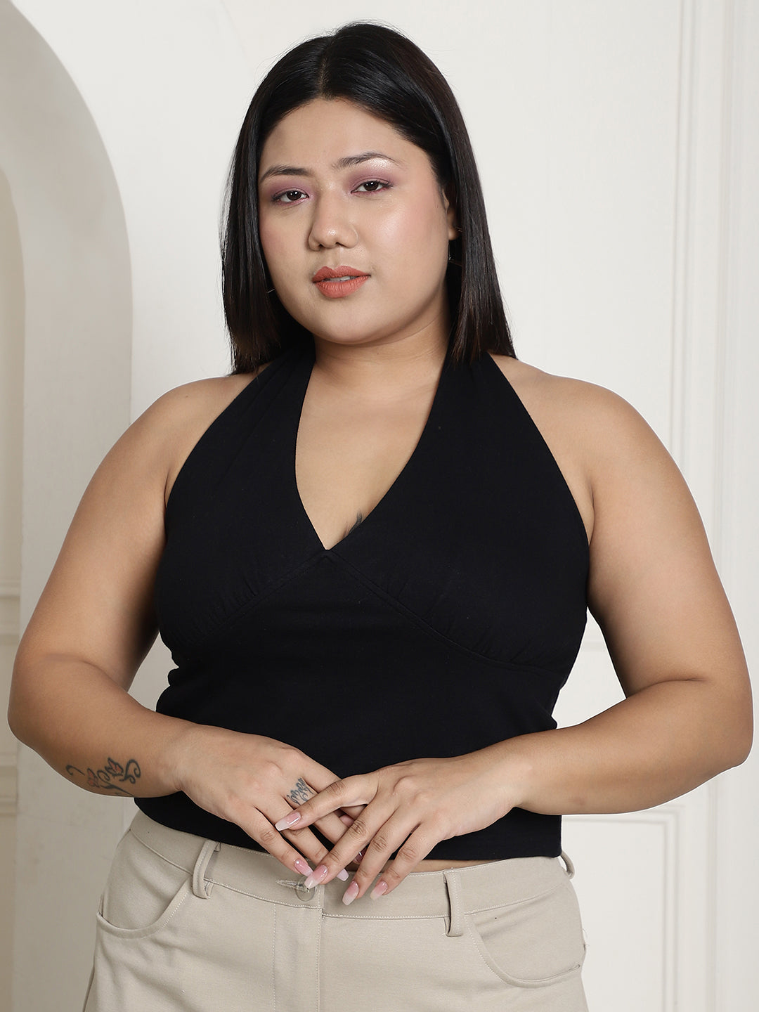 Plus Size Cropped Top