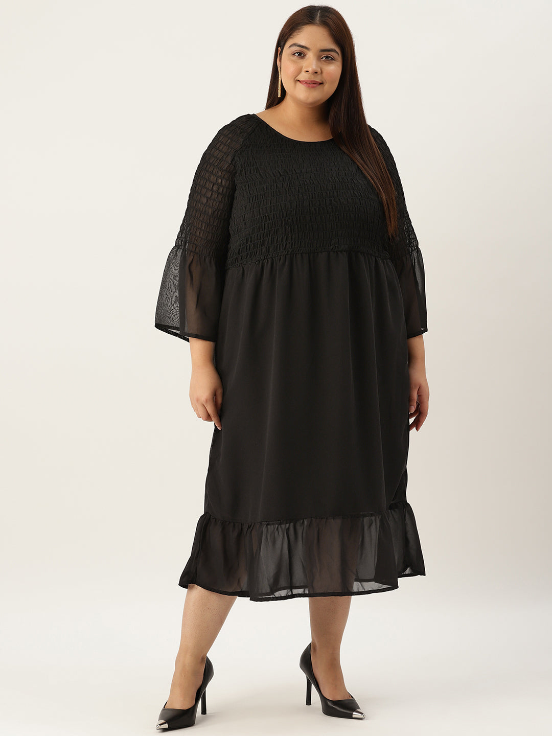 Plus Size A-Line Georgette Dress
