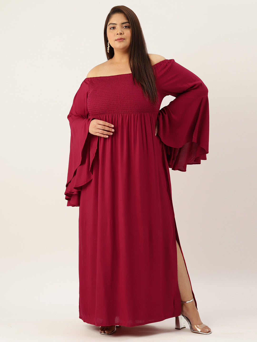 Plus Size A-Line Maxi Dress