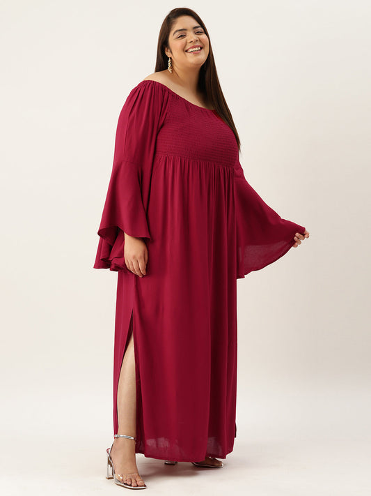Plus Size A-Line Maxi Dress