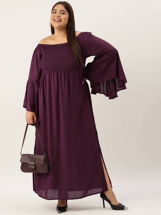 Plus Size A-Line Maxi Dress