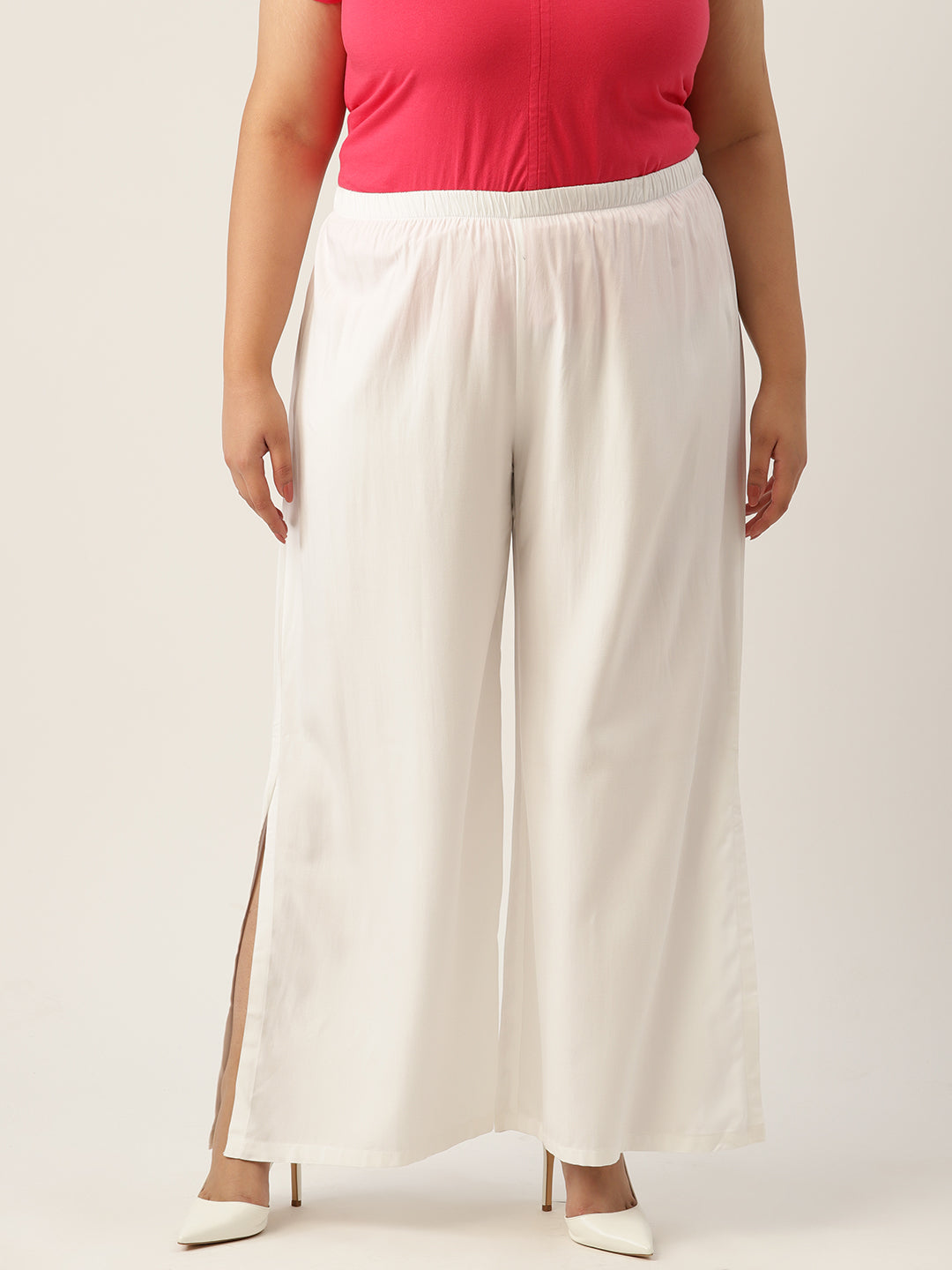Plus Size Wide Leg Flared Palazzo