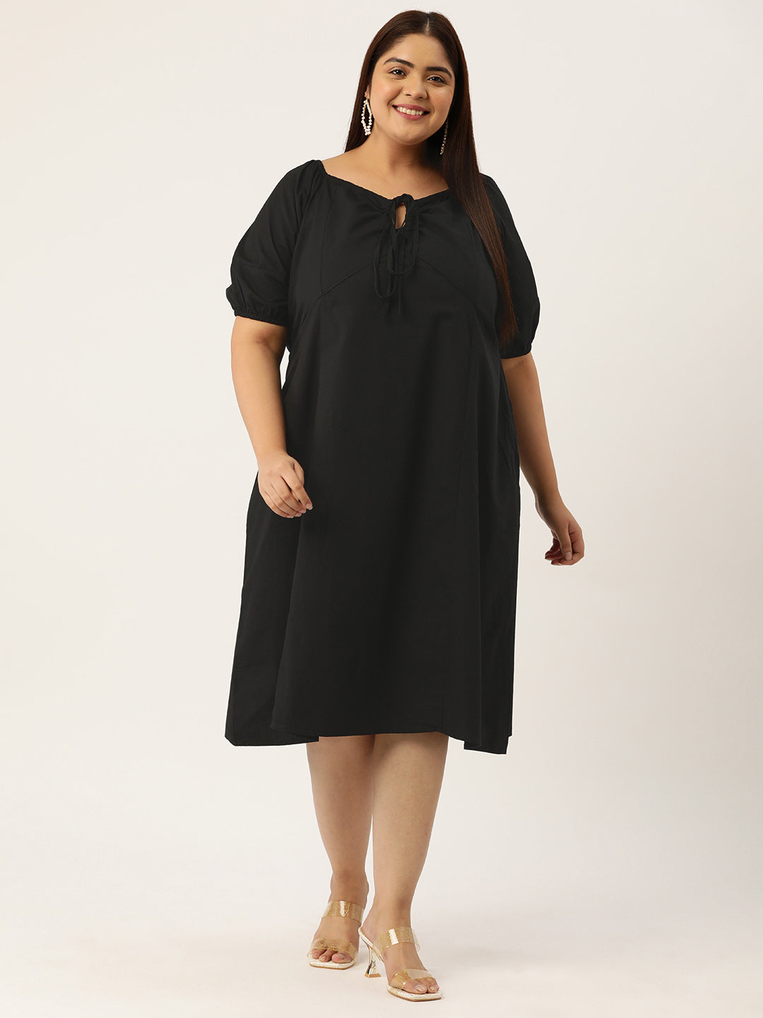 Plus Size A-Line Cotton Dress