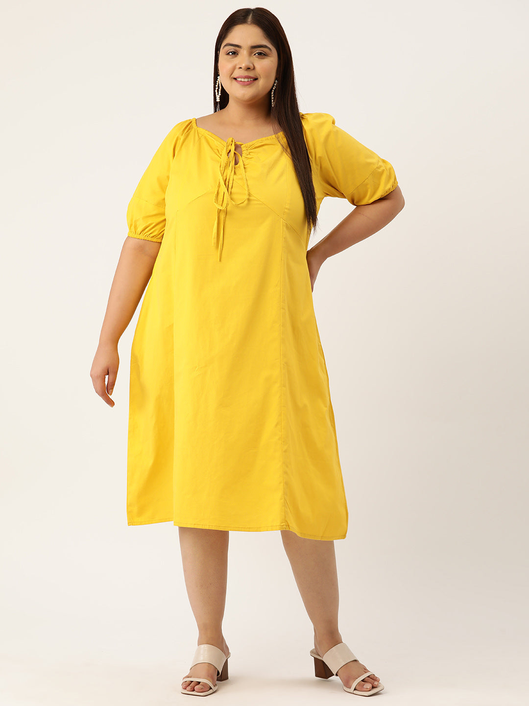 Plus Size A-Line Cotton Dress
