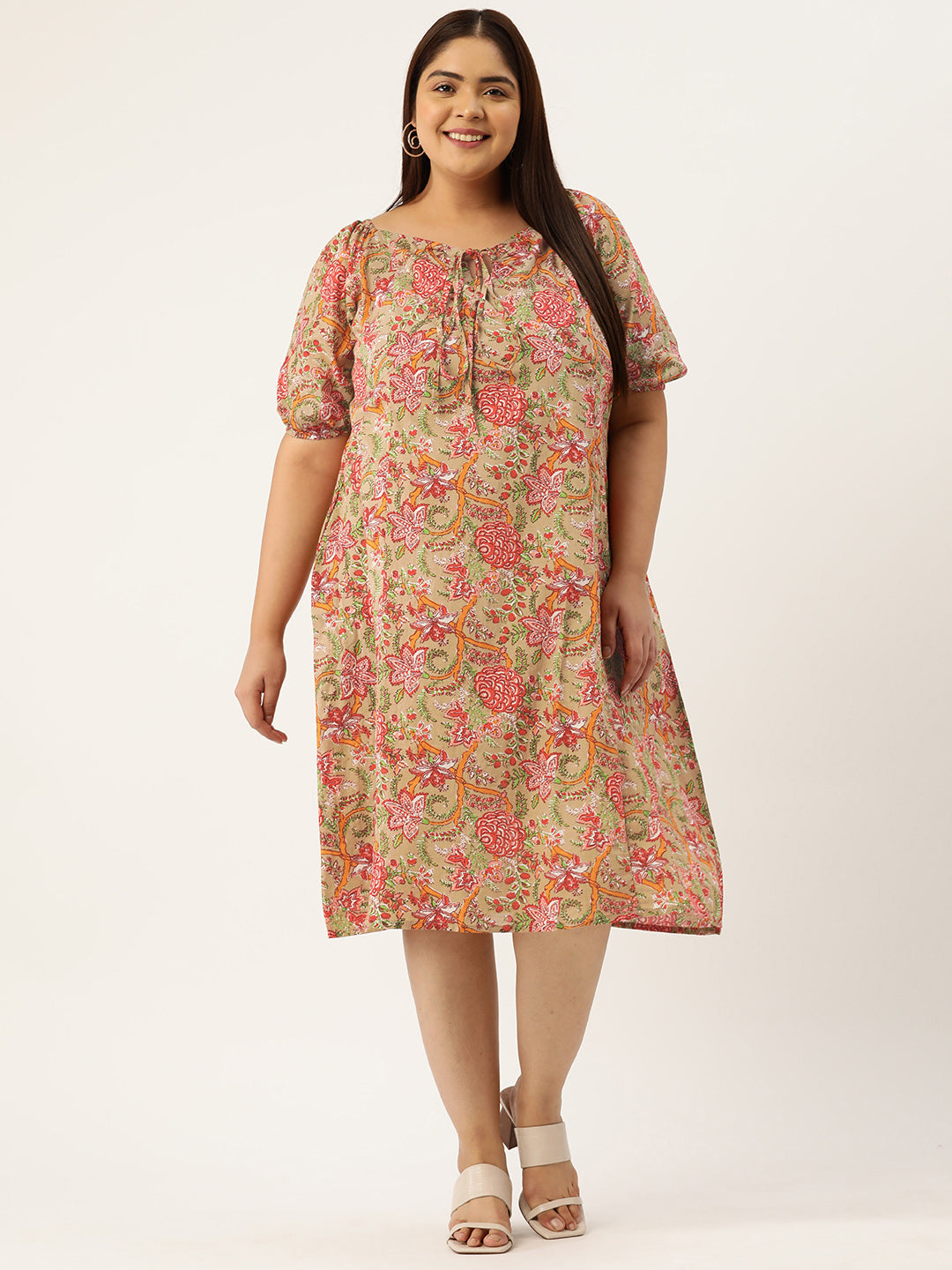 Plus Size A-Line Cotton Dress