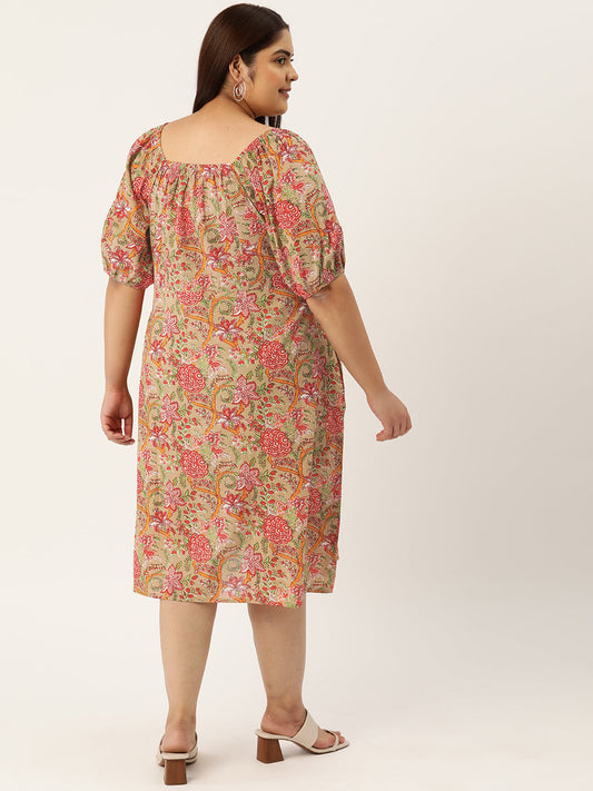 Plus Size A-Line Cotton Dress