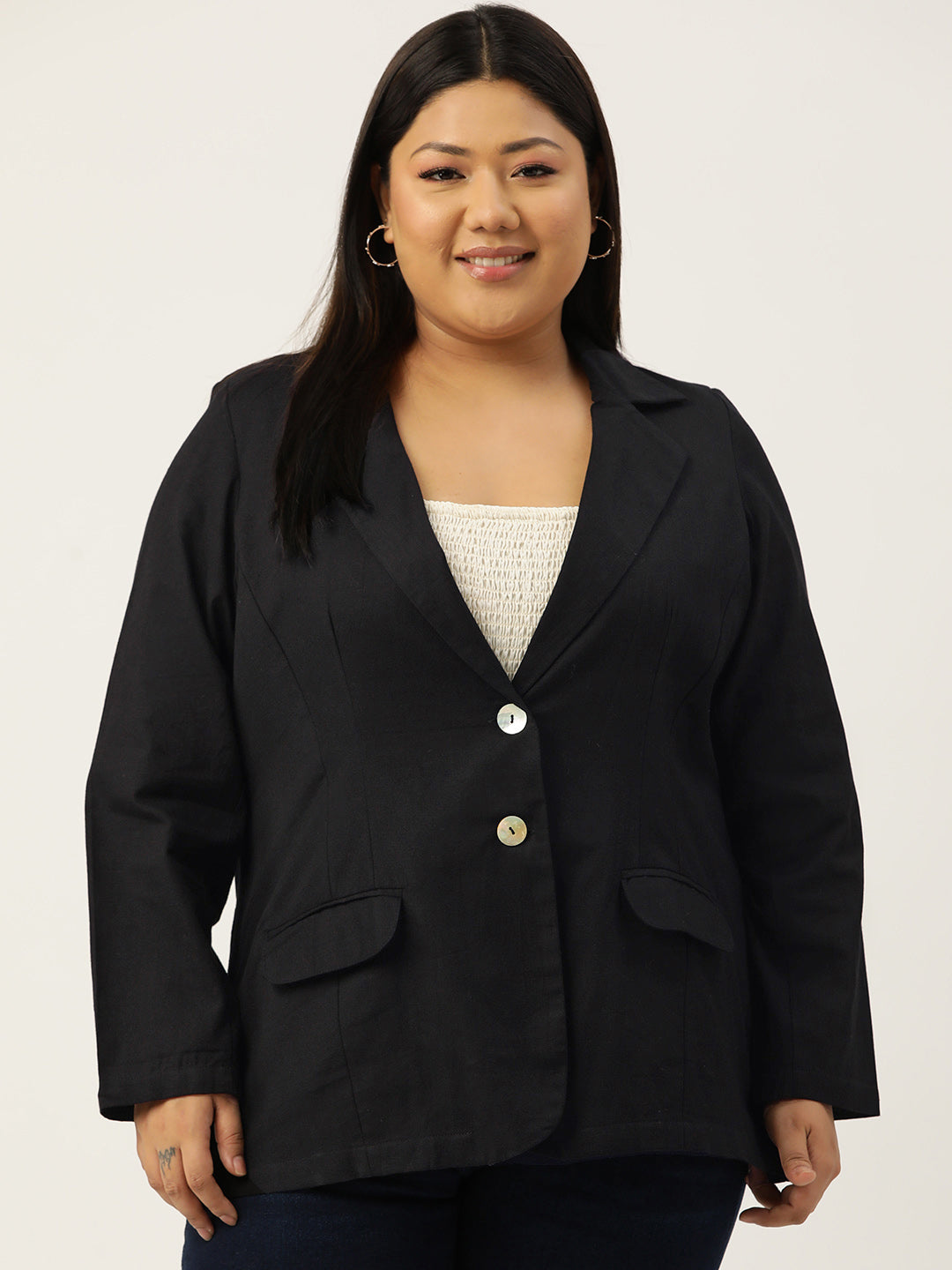 Women Lightweight Longline Tailored Jacket