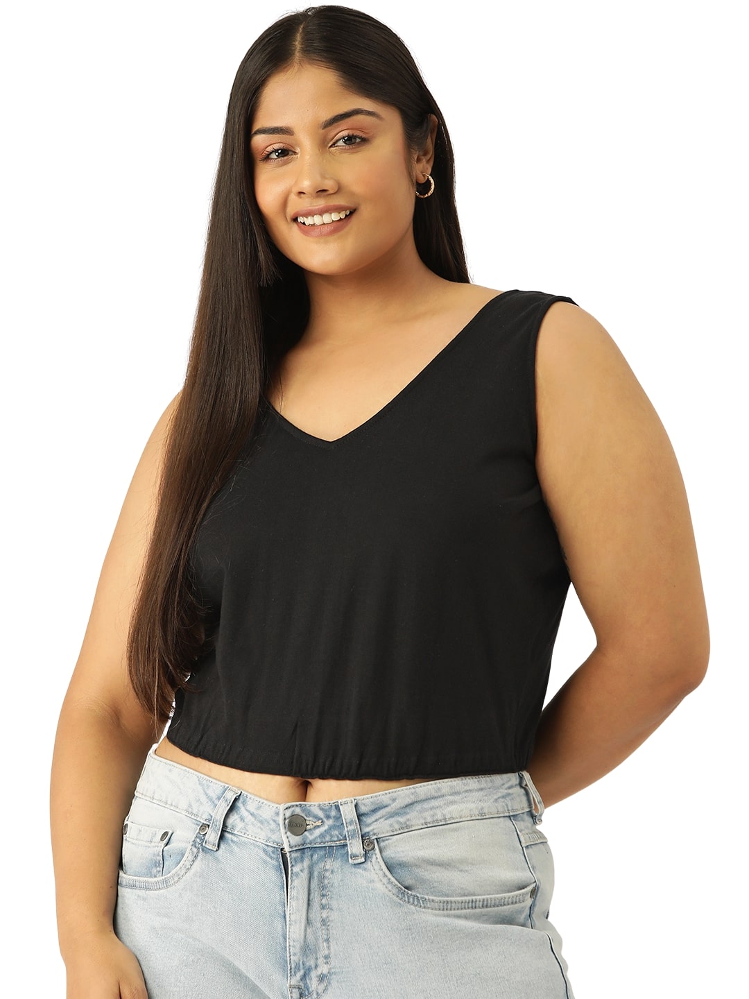 Plus Size Cropped Top